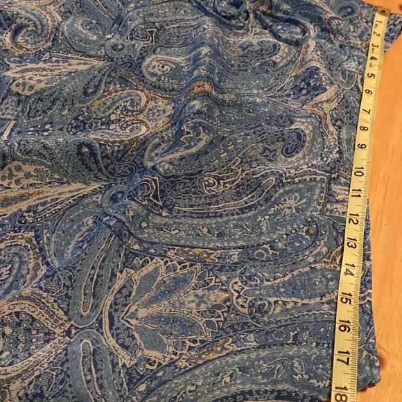 Emma James blue paisley, asymmetrical, ruffle hem skirt, women’s size 14 - Picture 5 of 9